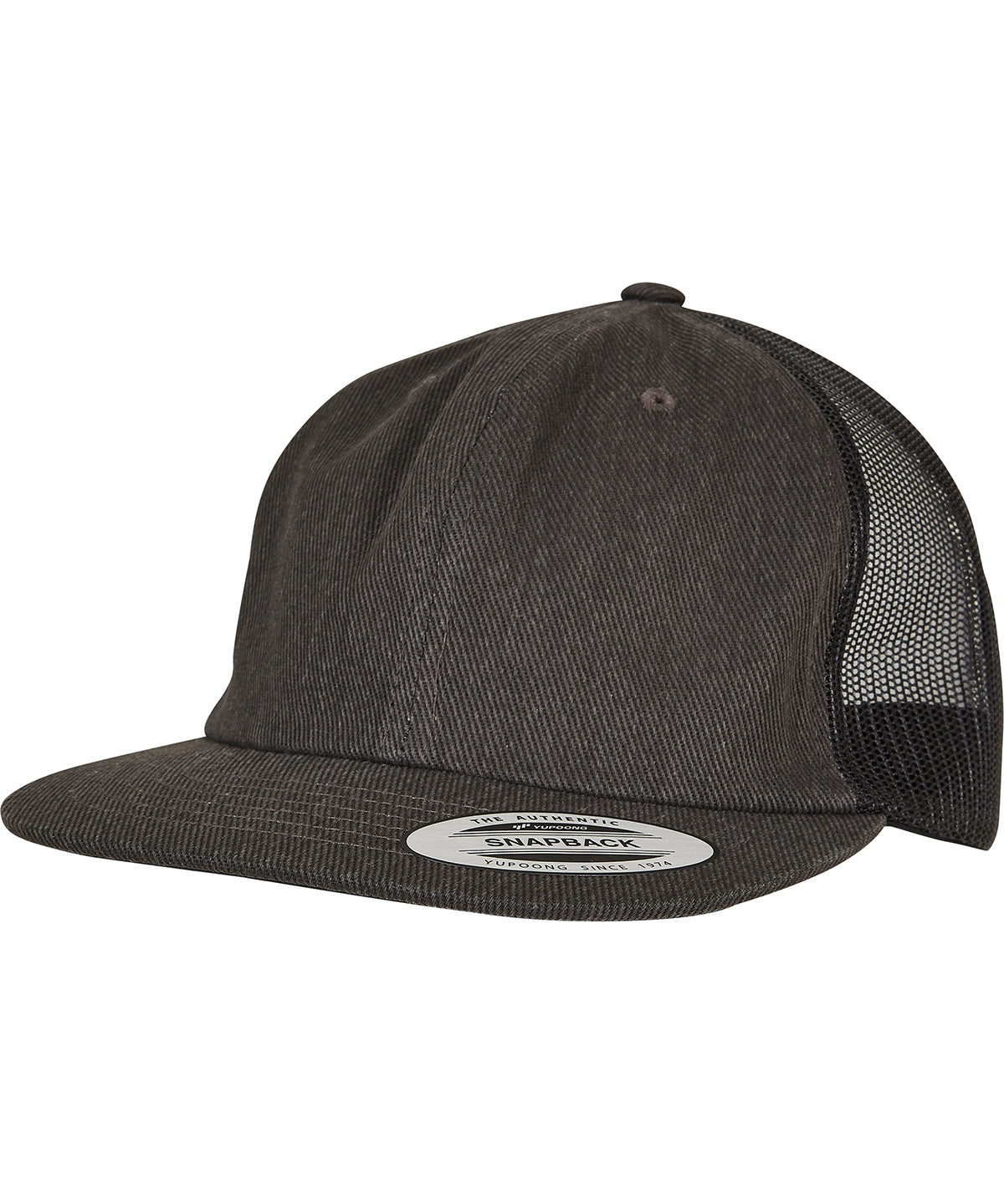 Flexfit by Yupoong YP209 Denim trucker (6006DT) in Black Raw