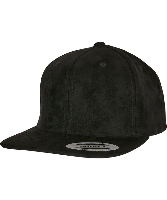 Flexfit by Yupoong YP216 Imitation suede leather snapback (6089SU) in Black
