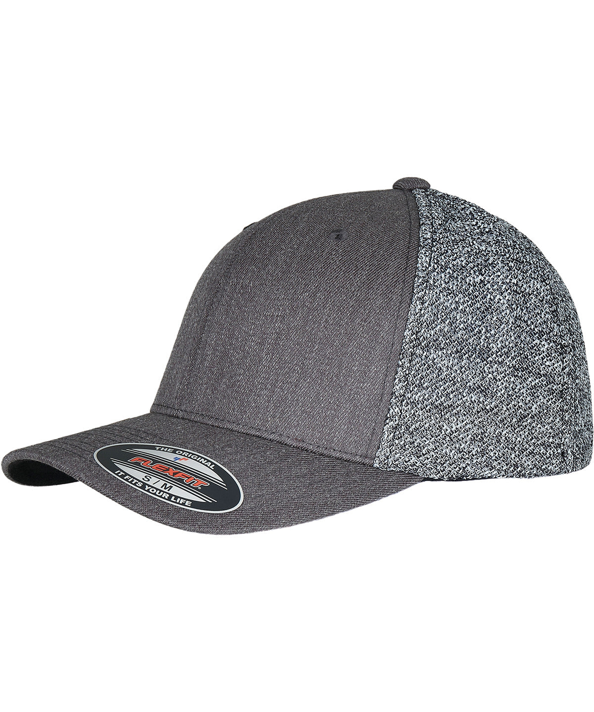 Flexfit by Yupoong YP230 Flexfit trucker melange mesh (6511MM) in Black/Grey Melange