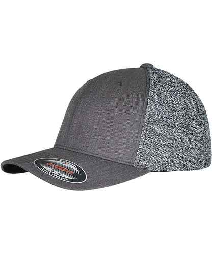 Flexfit by Yupoong YP230 Flexfit trucker melange mesh (6511MM) in Black/Grey Melange
