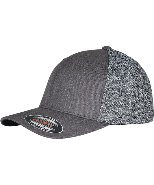 Flexfit by Yupoong YP230 Flexfit trucker melange mesh (6511MM) in Black/Grey Melange
