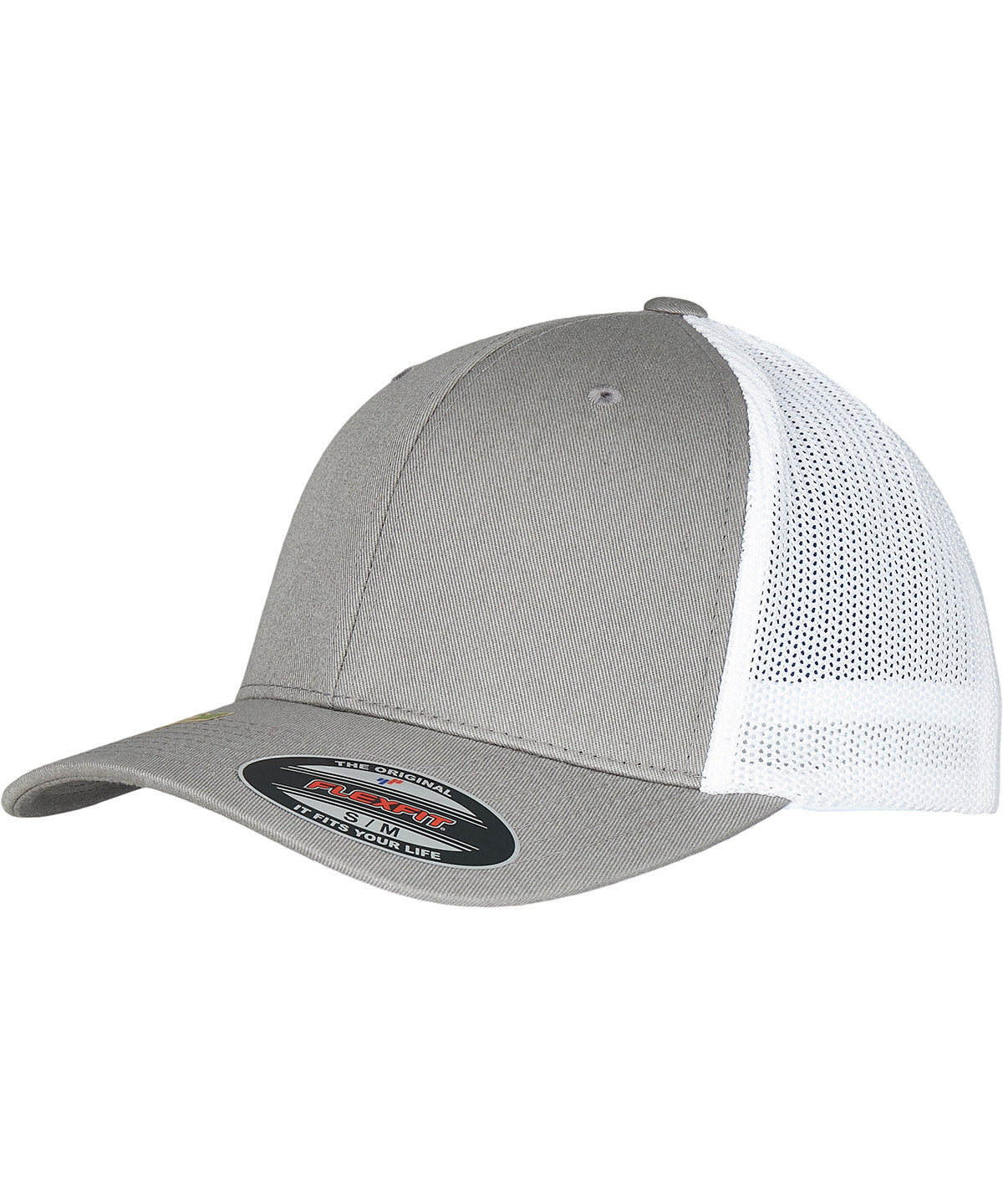 Flexfit by Yupoong YP231 Flexfit trucker recycled mesh (6511RM) in Grey/White