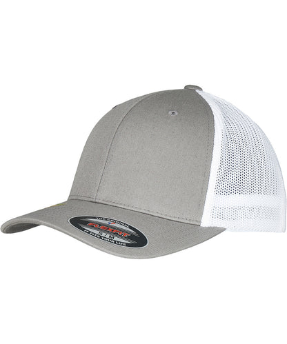 Flexfit by Yupoong YP231 Flexfit trucker recycled mesh (6511RM) in Grey/White