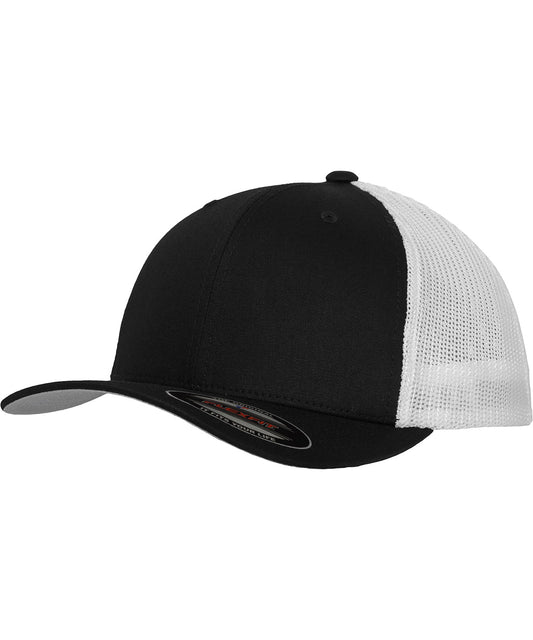 Flexfit by Yupoong YP232 Flexfit trucker mesh 2-tone (6511T) in Black/White