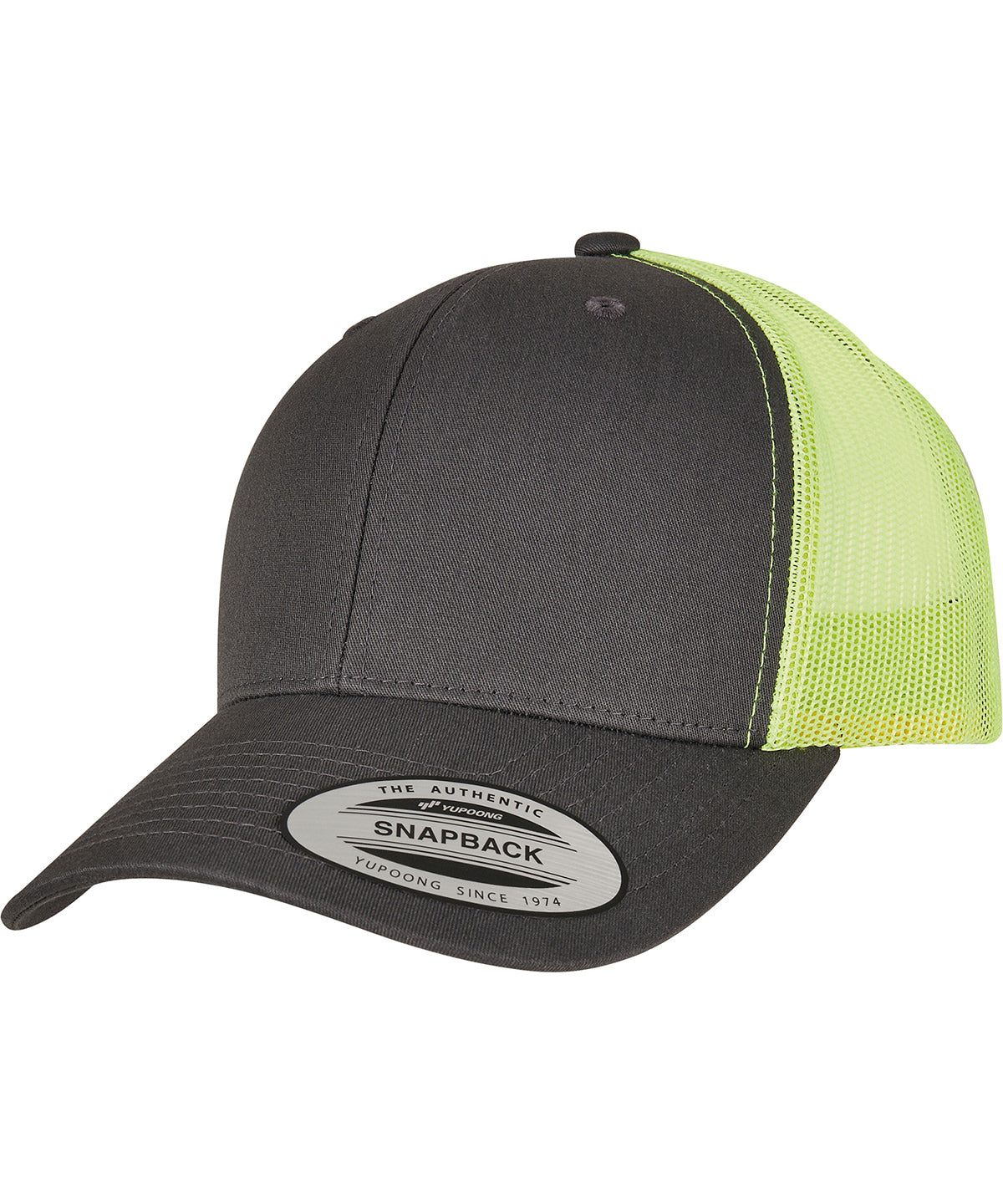 Flexfit by Yupoong YP237 Retro trucker 2-tone (6606T) in Charcoal/Neon Green
