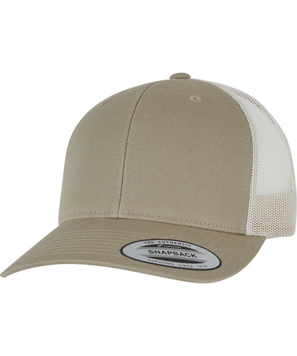 Flexfit by Yupoong YP237 Retro trucker 2-tone (6606T) in Pale Khaki/Birch