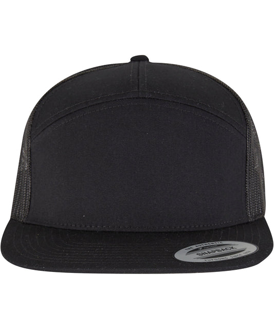 Flexfit by Yupoong YP265 7-panel classic trucker cap (9294) in Black/Black