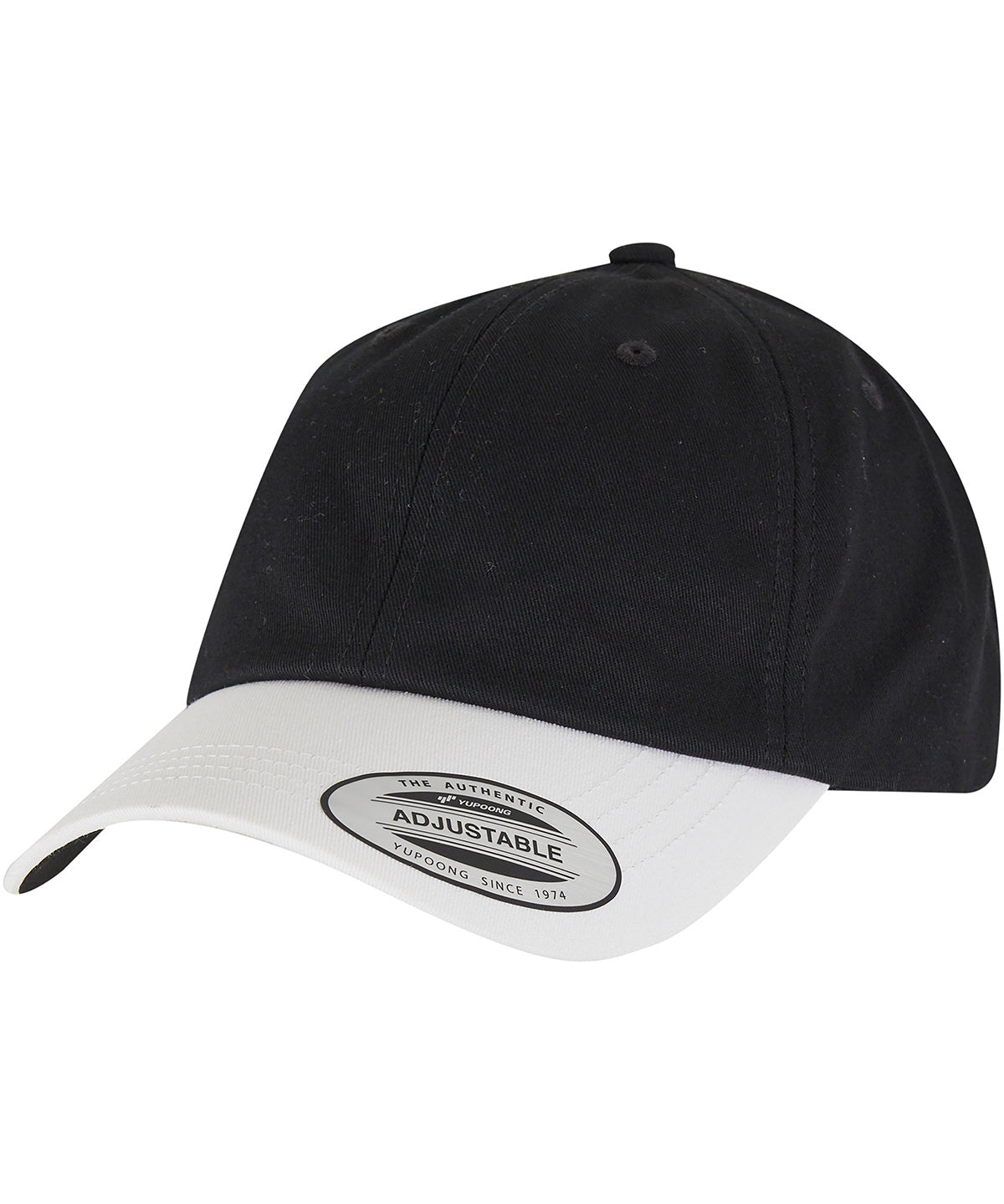 Flexfit by Yupoong YP266 Low-profile cotton twill two-toned (6245CMT) in Black/White