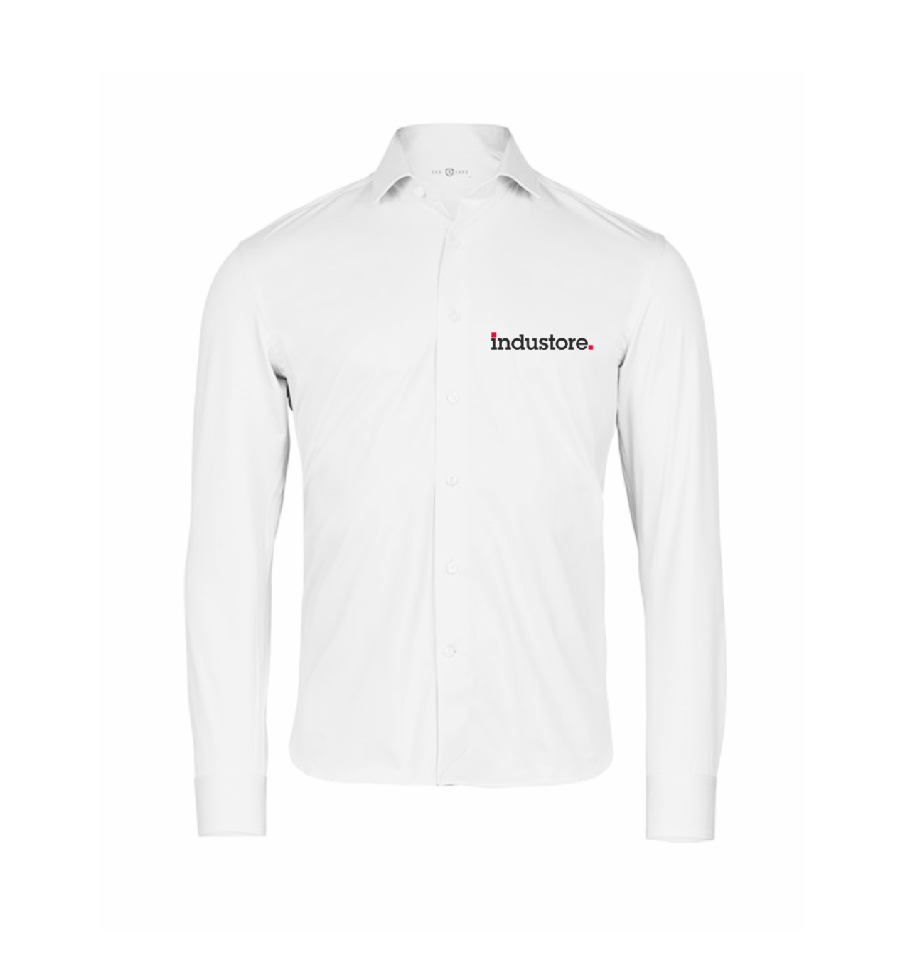 Black & Red Embroidered Logo Teejays active stretch shirt - industore.