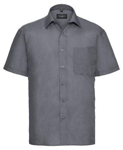 Short sleeve polycotton easy care poplin shirt