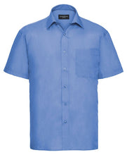 Load image into Gallery viewer, Short sleeve polycotton easy care poplin shirt
