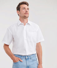 Load image into Gallery viewer, Short sleeve polycotton easy care poplin shirt
