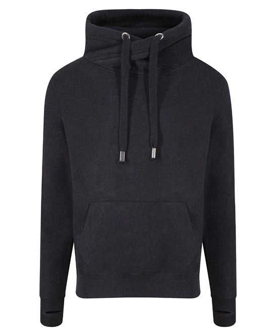AWDis Just Hoods JH021 Cross neck hoodie in Charcoal