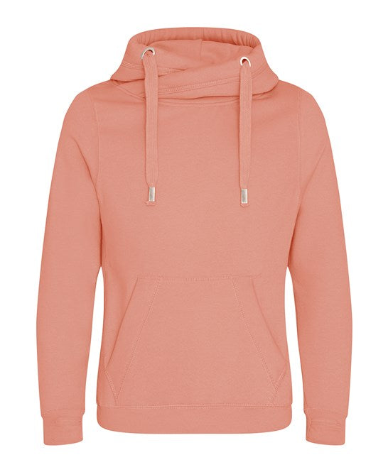 AWDis Just Hoods JH021 Cross neck hoodie in Black Smoke