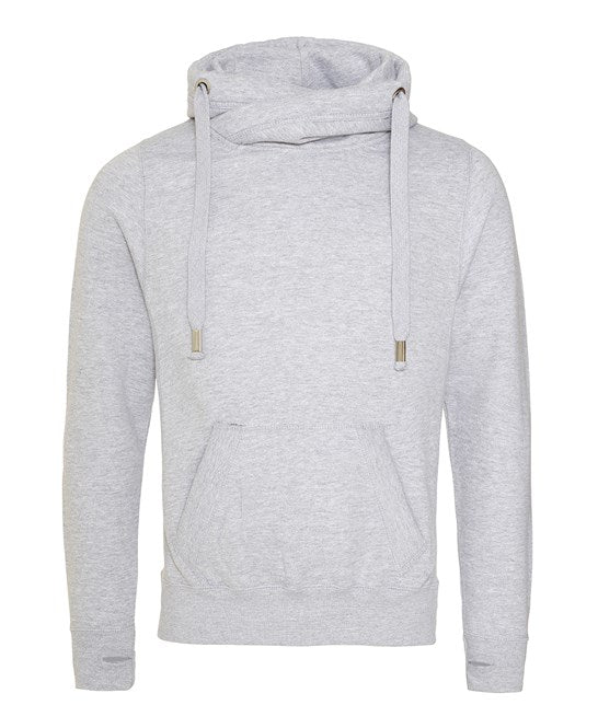 AWDis Just Hoods JH021 Cross neck hoodie in Black Smoke