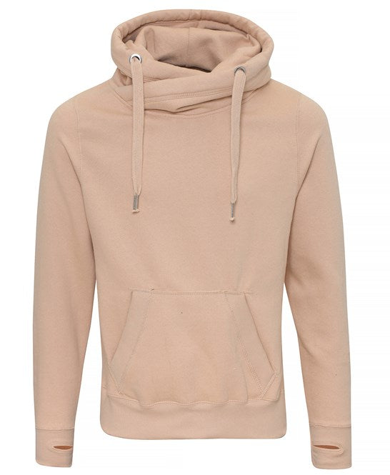 AWDis Just Hoods JH021 Cross neck hoodie in Black Smoke