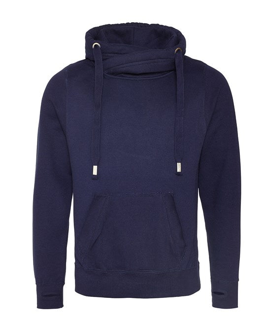 AWDis Just Hoods JH021 Cross neck hoodie in Black Smoke