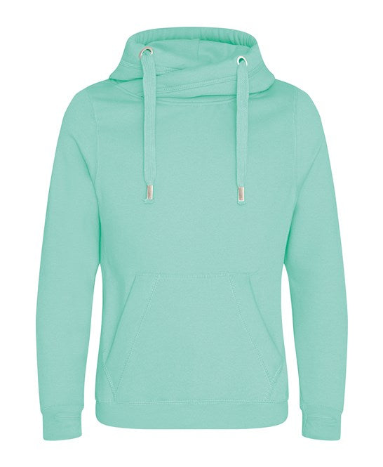 AWDis Just Hoods JH021 Cross neck hoodie in Baby Pink