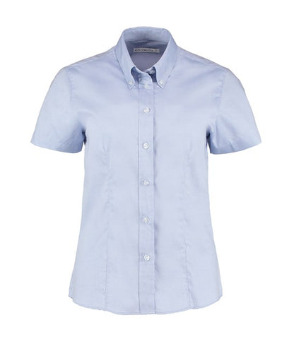 Women's corporate Oxford blouse short-sleeved