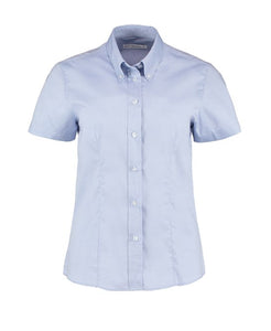 Women's corporate Oxford blouse short-sleeved