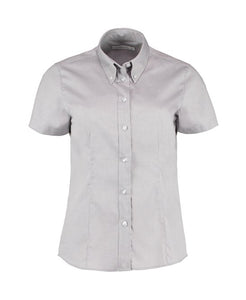 Women's corporate Oxford blouse short-sleeved