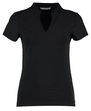 Load image into Gallery viewer, Women&#39;s corporate short-sleeved top v-neck mandarin collar
