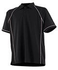 Finden & Hales LV370 Piped performance polo in Royal/White