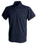 Finden & Hales LV370 Piped performance polo in Navy/Sky/White