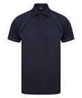Finden & Hales LV370 Piped performance polo in Navy/Red/White