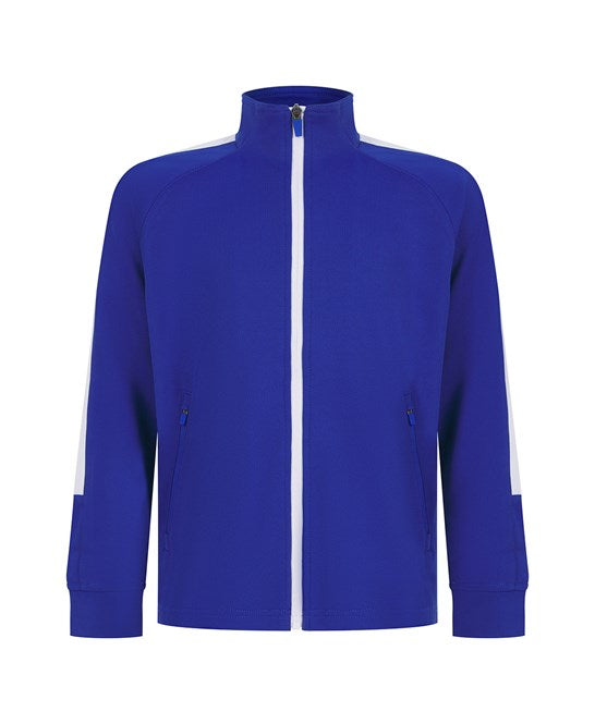 Finden & Hales LV873 Kids knitted tracksuit top in Black/Gunmetal Grey