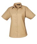 Load image into Gallery viewer, Women&#39;s short sleeve poplin blouse

