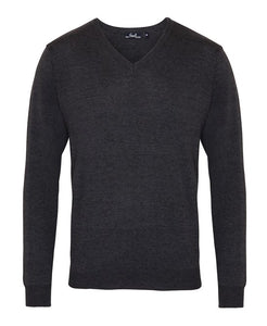 V-neck knitted sweater