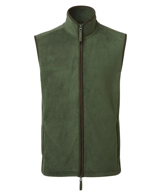 Premier PR803 Artisan fleece gilet in Burgundy/Brown