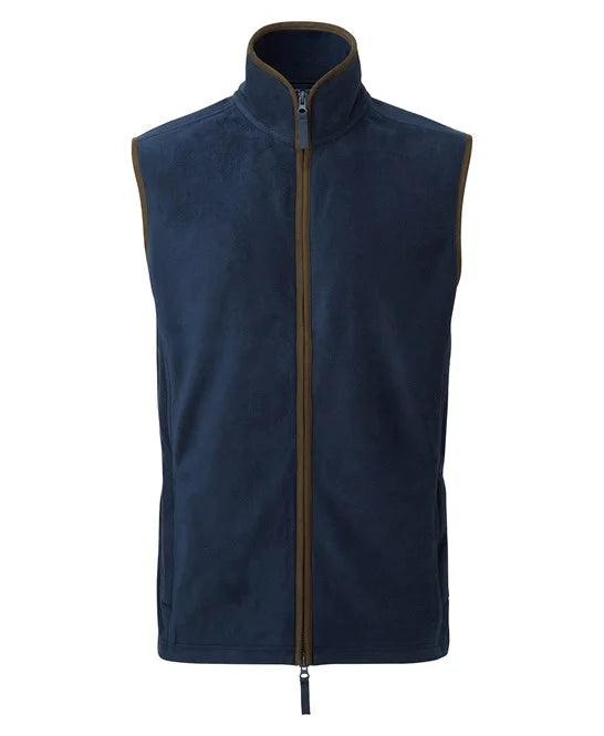 Premier PR803 Artisan fleece gilet in Burgundy/Brown