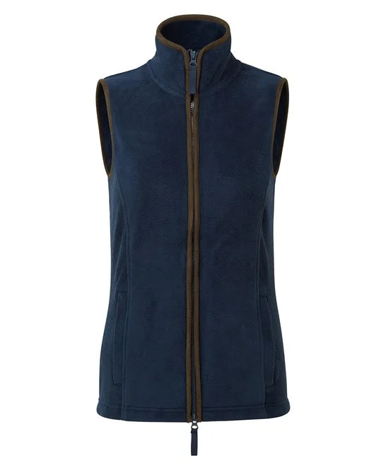 Premier PR804 Women’s artisan fleece gilet in Black/Brown