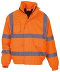 Yoko YK043 Hi-vis classic bomber jacket (HVP211) in Black