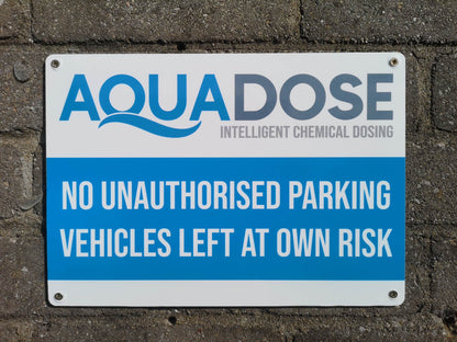 Customer Parking sign with logo/branded Landscape  A4