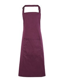 Premier PR154 Colours bib apron with pocket in Black Denim