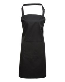 Premier PR154 Colours bib apron with pocket in Blue Denim