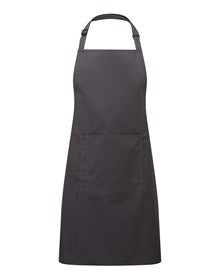 Premier PR154 Colours bib apron with pocket in Dark Grey