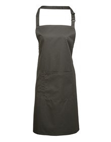 Premier PR154 Colours bib apron with pocket in Emerald