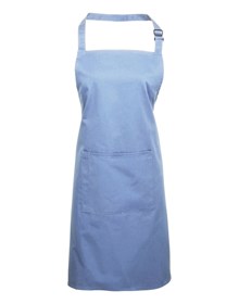 Premier PR154 Colours bib apron with pocket in Moss Green