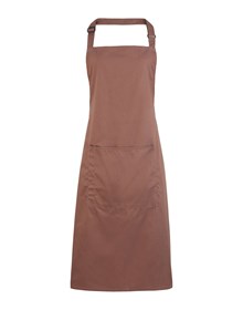 Premier PR154 Colours bib apron with pocket in Natural