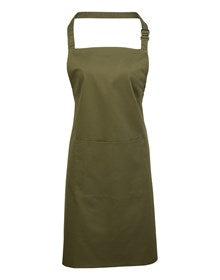 Premier PR154 Colours bib apron with pocket in Pink