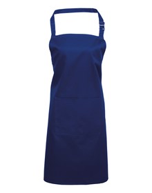 Premier PR154 Colours bib apron with pocket in Sapphire
