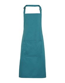 Premier PR154 Colours bib apron with pocket in Turquoise