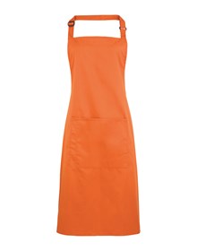 Premier PR154 Colours bib apron with pocket in White