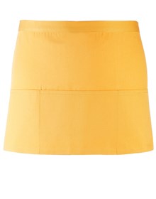 Premier PR155 Colours 3-pocket apron in White