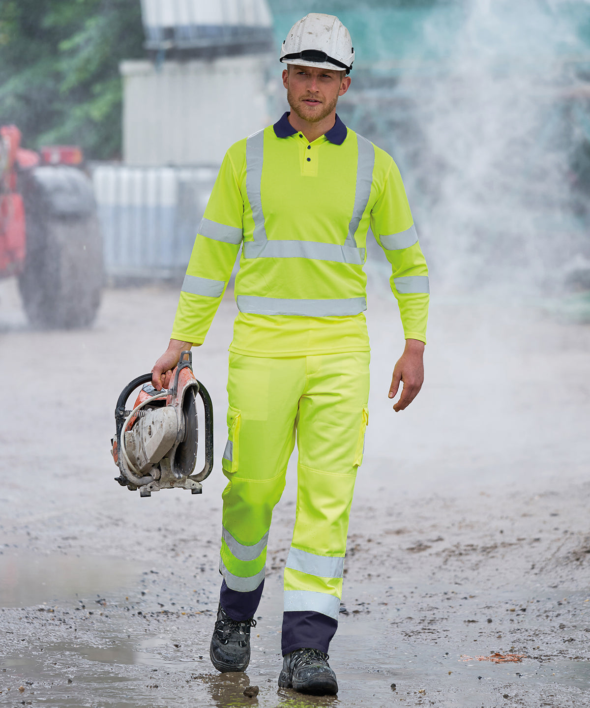 High Visibility Long Sleeve Polo